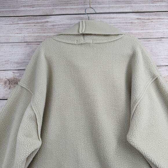 We the Free People Oversized Sherpa Turtleneck Sweater Womens Large Cream - Picture 4 of 14